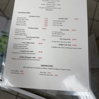 THE REAL PIE MAN menu 1